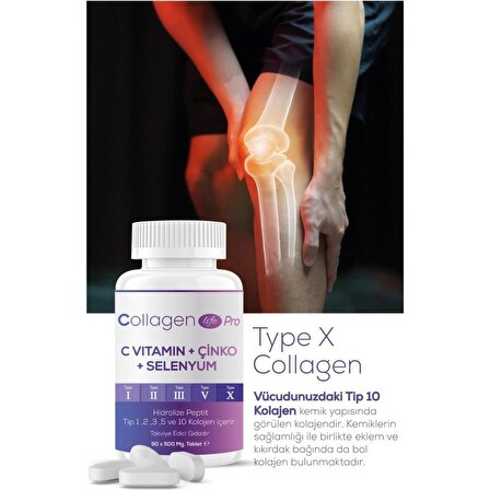 Collagen Life Pro 5 Tip Kolajen Tip 1, Tip 2, Tip 3, Tip 5, Tip 10 90 Tablet