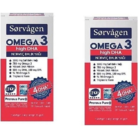 Sorvagen Omega 3 High Dha 50 Kapsül X 2 Adet