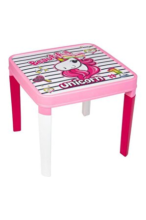Unicorn Masa + Sandalye + Oyuncak Kutusu