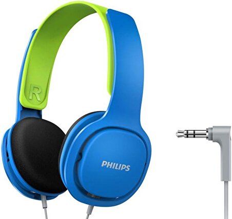 Philips SHK2000 Kafabantlı Çocuk Kulaklığı, Mavi-Yeşil