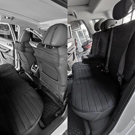 Bod Ford B-Max Koltuk Koruyucu Kılıf 2013-2015 Artemis Serisi Siyah-Beyaz