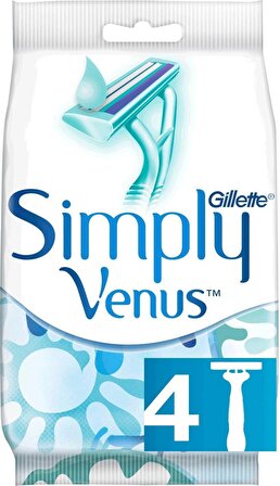Gillette Venus Simply Venus 2 Kullan At Tıraş Bıçağı 4'lü