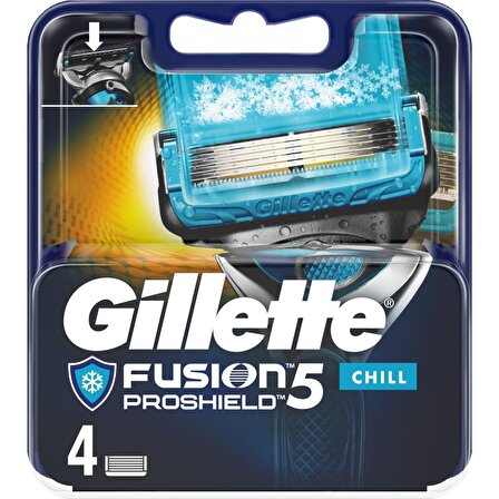 Gillette Fusion Proshield Chill 4'lü 5 Bıçaklı Tüm Cilt Tipleri İçin Bıçak Yedeği