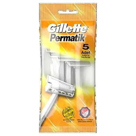 Gillette Permatik 5 li Tek Bıçak Tıraş Bıçağı