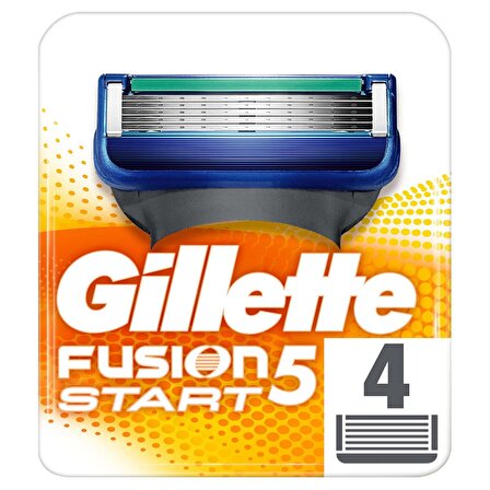 Gillette Fusion Start 4'lü 5 Bıçaklı Tüm Cilt Tipleri İçin Bıçak Yedeği