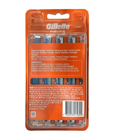 Gillette Fusion Tıraş Makinesi +Gillette Fusion5 Yedek Erkek Tıraş Bıçağı 12'li Set