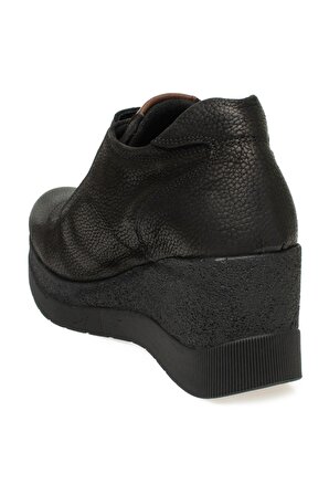 Mammamia D23Ka-6000Z Dolgu Topuklu Siyah Kadın Ayakkabı