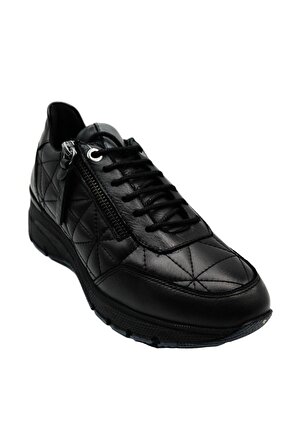 Mammamia D23ka-6240 Kadın Deri Casual Bağcıklı Ayakkabı Siyah
