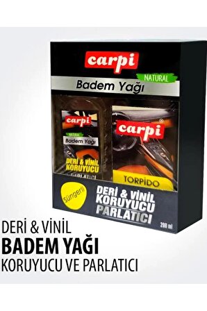 Carpi Vinil Deri Koruyucu Lastik Parlatıcı Badem Yağı-Süngerli 200ml