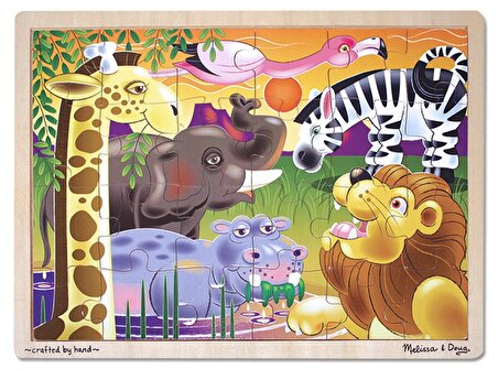 Melissa and Doug Safari 3+ Yaş Büyük Boy Puzzle 24 Parça