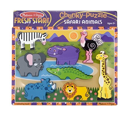 Melissa and Doug Safari 3+ Yaş Büyük Boy Puzzle 8 Parça