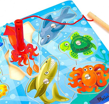 Melissa and Doug Ahşap Mıknatıslı Balık Tutma