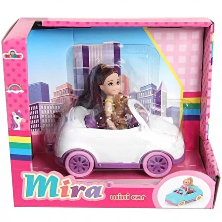 Mini Car Arabalı Mira Bebek - Beyaz