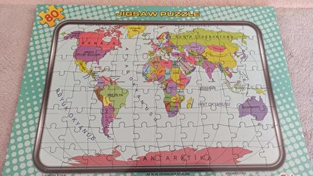 hureggo concept dünya haritası puzzle 80 parça