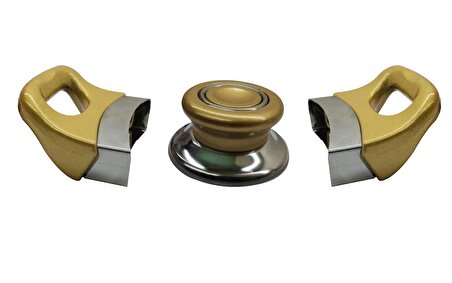 Gold Tencere Tava Yan Kulpları ve Kapak Kulpu Seti - 5 Set