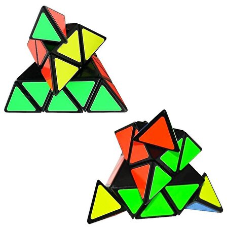 Piramit Zeka Küpü Üçgen Şekilli Rubik Sabır Küpü Zeka Oyunları Speed Küp
