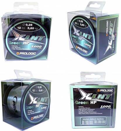 Prologic XLNT HP 1000M Green Misine 0.33 mm 7.4 kg 16 lbs