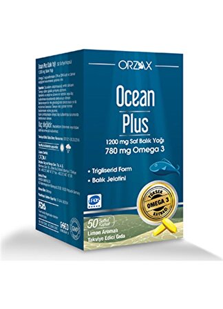 Ocean Plus 1200 mg Saf Balık Yağı 50 Kapsül (DCN101)