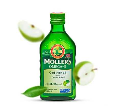 Möller's Omega-3 Balık Yağı Elma Aromalı 250 ml (mrs101)