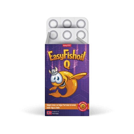EasyFishoil Q Kids 30 Çiğneme Tableti (efo101)