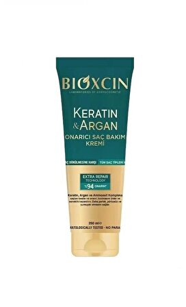 Bioxcin Keratin Argan Onarıcı Saç Bakım Kremi 250 ml Yıpranmış Hasar Görmüş Saçlar (bxc101)