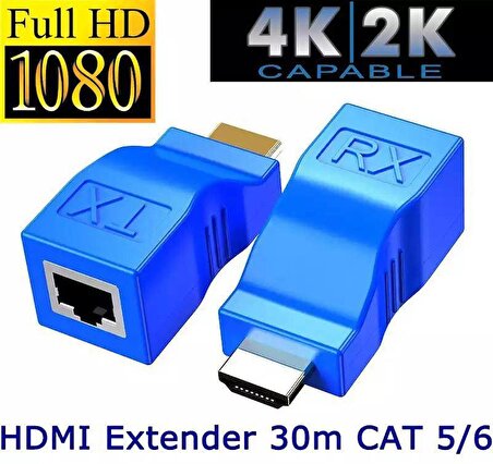J-Tech EX2022 4K HDMI To Cat5-Cat6 Extender 30 Metre Uzatıcı