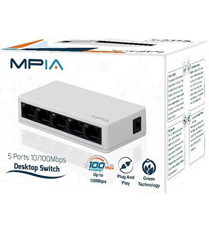 MPiA S-5 5 Port Ethernet Swich 10/100MBPS