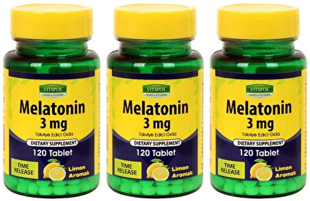 Vitapol Melatonin 3 Mg 3x120 Tablet Limon Aromalı