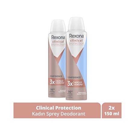Rexona Clinical Protection Kadın Sprey Deodorant 150 ml x 2 Adet