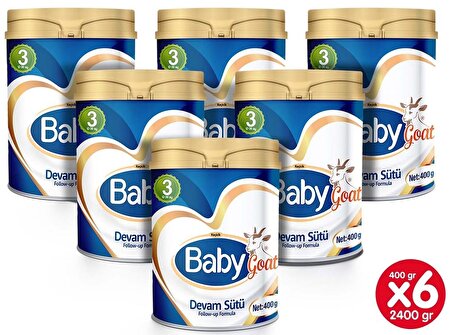 Baby Goat 3 Keçi Sütü Bazlı Devam Sütü 400 gr x 6 Adet