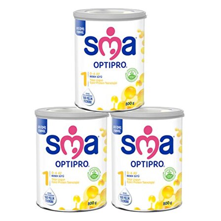 SMA 1 Optipro Probiyotik Bebek Sütü 800 gr x 3 Adet