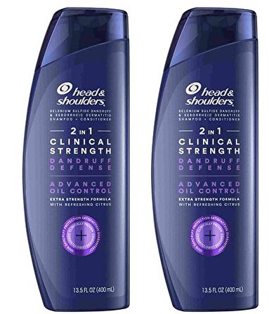 Head & Shoulders Clinical Strength Kepekli Saçlar İçin Kepek Önleyici 2'si 1 Arada Şampuan 2x400 ml