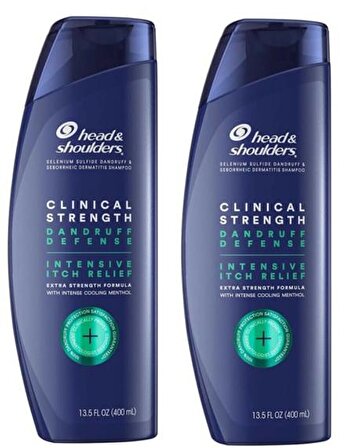 Head & Shoulders Clinical Strength Kepekli Saçlar İçin Kepek Önleyici Mentollü Şampuan 2x400 ml