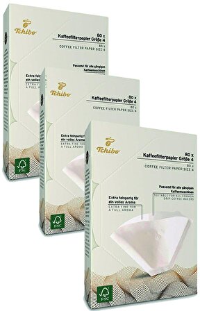 Tchibo Filtre Kahve Kağıdı 4 Numara 80 li x 3 Adet