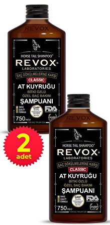 Revox Saç Dökülmesine Karşı At Kuyruğu Şampuanı 750ml x 2 Adet