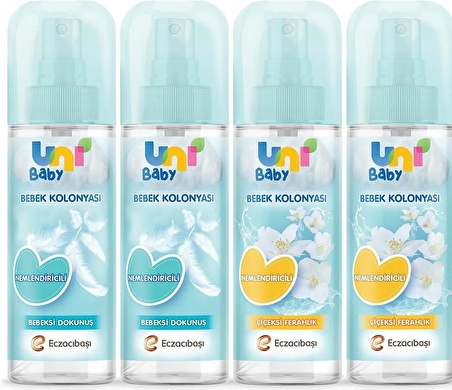 Uni Baby Bebeksi ve Çiceksi Kokular Kolonya 2 li 150 ml