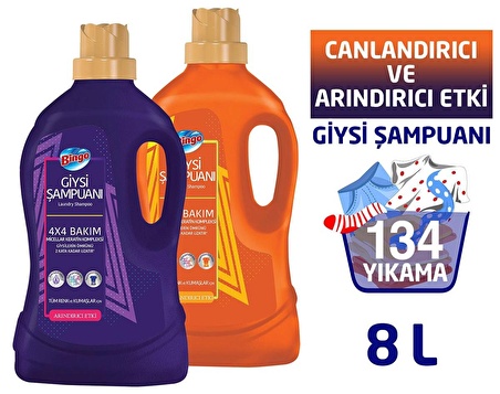 Bingo Giysi Şampuanı Karma Paket 4 lt x 2 Adet