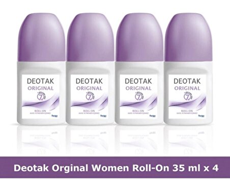 Deotak Original Women Roll-On Deodorant 35 ml x 4 Adet