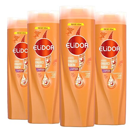 Elidor Anında Onarıcı Bakım Superblend Şampuan 400 ml x 4 Adet