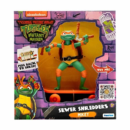 GİOCHİ PREZİOSİ TMNT Mutant Mayhem Sewer Shredders Figür - Mikey