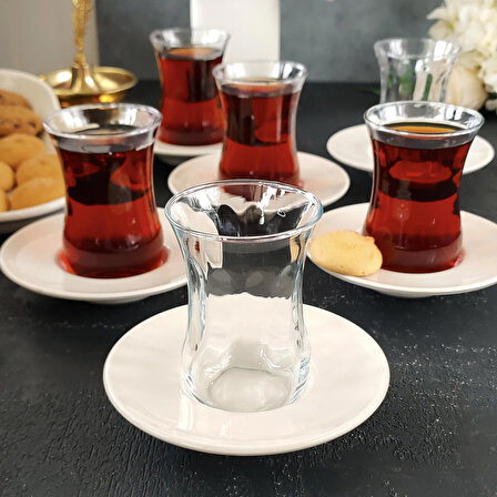 Madam İzmir Boss 6 Kişilik Çay Bardağı Çay Takımı Seti 12 Parça