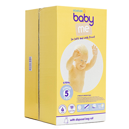 baby me Junior 5 Numara Bebek Bezi 11-18 kg 100 adet