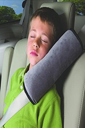 Emniyet Kemeri Uyku Pedi Gri Araç Oto Yastık Oto Emniyet Kemer Yastığı Çocuk Araç Yastık