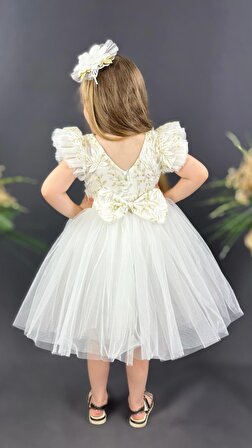 Kız Çocuk Nakışlı Tütü Etek Elbise MNK0578