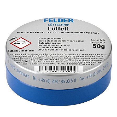 Lötfett Felder 50 Gram Kaliteli Lehim Pastası
