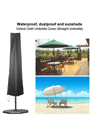 Nappe Su Geçirmez Bahçe Şemsiye Koruma Örtüsü Plaj Çadırı Toz Yağmur Kir Önleyici Şemsiye Kılıfı