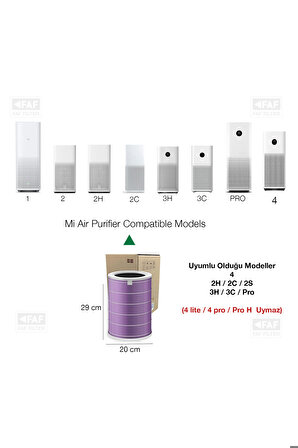 3c Mi Air Purifier 3c Filtre Mor Antibakteriyel