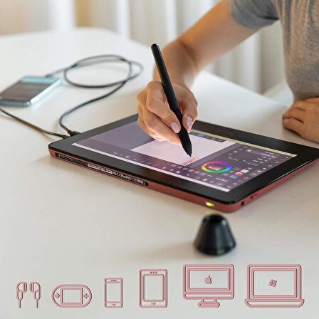 Gaomon PD1220 11.6 inç Grafik Tablet Toprak Kırmızı