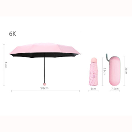 Özel Kılıflı Lacivert Şemsiye (UV Korumalı)