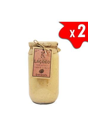 LAÇOKO 2 KG Şekersiz, Katkısız, Glutensiz, Vegan, Doğal Parçacıklı Fındık Ezmesi